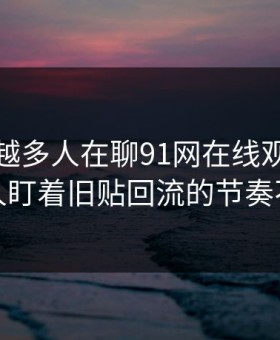 为什么越多人在聊91网在线观看，越有人盯着旧贴回流的节奏不放