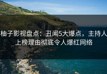 柚子影视盘点：丑闻5大爆点，主持人上榜理由彻底令人爆红网络