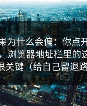 搜索结果为什么会偏：你点开黑料每日之后，浏览器地址栏里的这串字符很关键（给自己留退路）