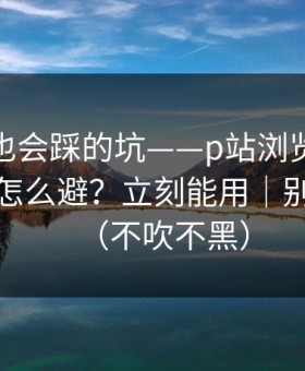 老用户也会踩的坑——p站浏览器｜版权风险怎么避？立刻能用｜别被钓鱼（不吹不黑）