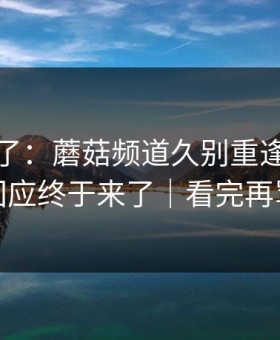 那天爆了：蘑菇频道久别重逢，当事人回应终于来了｜看完再骂我