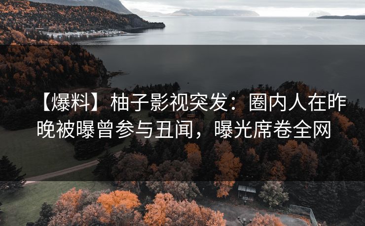 【爆料】柚子影视突发:圈内人在昨晚被曝曾参与丑闻,曝光席卷全网 【爆料】柚子影视突发:圈内人在昨晚被曝曾参与丑闻,曝光席卷全网